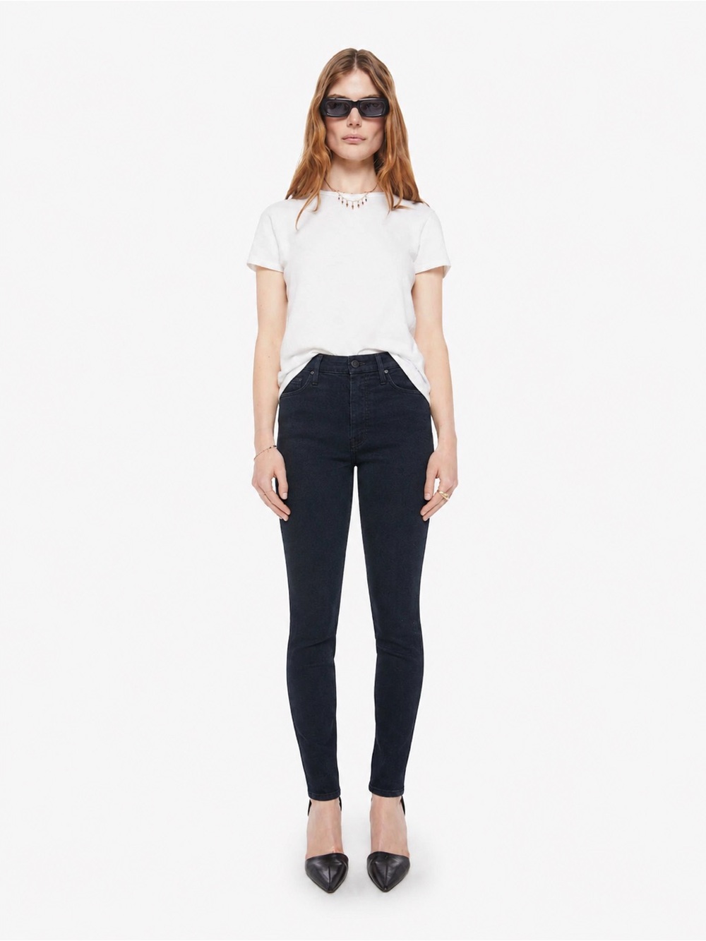 MOTHER The Looker Black Skinny Jeans Size 26